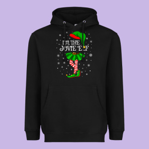 Matching Family Group I'm The Jovie Elf Christmas T Shirt Heavyweight Hoodie Designed By Minhpixels