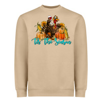 Western Fall Turkey Tis The Season Heavyweight Sweatshirt | Teevron