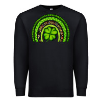 Black St. Patrick's Day Shamrock Rainbow Premium Sweatshirt - Artiststas
