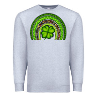 Heather Grey St. Patrick's Day Shamrock Rainbow Premium Sweatshirt - Artiststas