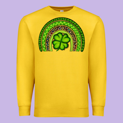 St. Patrick's Day Shamrock Rainbow Premium Sweatshirt Designed By Artiststas