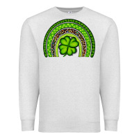 Oatmeal Heather St. Patrick's Day Shamrock Rainbow Premium Sweatshirt - Artiststas