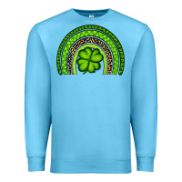 Ocean Blue St. Patrick's Day Shamrock Rainbow Premium Sweatshirt - Artiststas