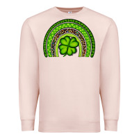Pale Pink St. Patrick's Day Shamrock Rainbow Premium Sweatshirt - Artiststas