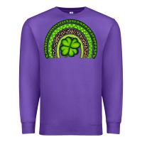 Purple St. Patrick's Day Shamrock Rainbow Premium Sweatshirt - Artiststas