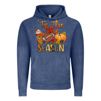Vintage Denim tis the season football Vintage Hoodie - CowGirlArtShop