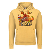 Vintage Mustard tis the season football Vintage Hoodie - CowGirlArtShop