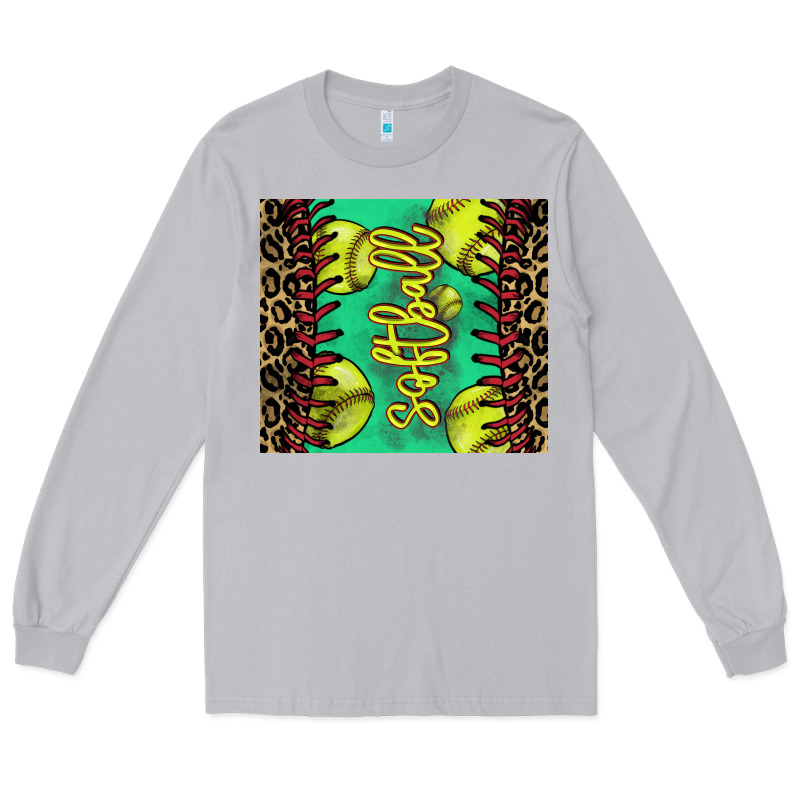 Softball Leopard Tumbler Long Sleeve Tee by HowdyJamesFarm | Teevron