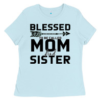 Baby Blue Blessed Mom And Sister Ladies Tee - Bettercallsaul