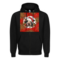 Black christmas cow Zipper Hoodie - LillyAllenDesigns