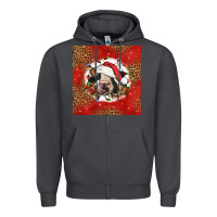 Smoke christmas cow Zipper Hoodie - LillyAllenDesigns