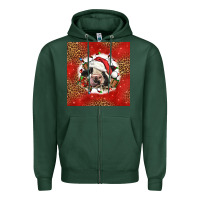Sports Green christmas cow Zipper Hoodie - LillyAllenDesigns