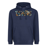 Navy texas sunflower cowhide leopard texas map Heavyweight Hoodie - Artiststas