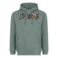 Texas Sunflower Cowhide Leopard Texas Map Heavyweight Hoodie | Teevron