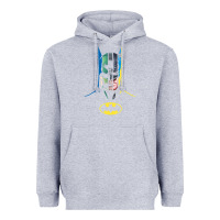 Heather Grey B.At.Man 80 Years Many Faces Heavyweight Hoodie - minhPixels