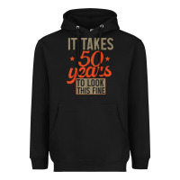 Black 50 years old 50th birthday gifts for men and women Heavyweight Hoodie - minhPixels