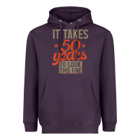 Plum 50 years old 50th birthday gifts for men and women Heavyweight Hoodie - minhPixels