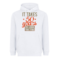 White 50 years old 50th birthday gifts for men and women Heavyweight Hoodie - minhPixels