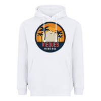 White Vieques Puerto Rico Heavyweight Hoodie - minhPixels