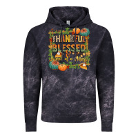 Cloud Black thankful blessed and kind of a mess Vintage Hoodie - CowGirlArtShop