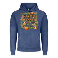 Vintage Denim thankful blessed and kind of a mess Vintage Hoodie - CowGirlArtShop