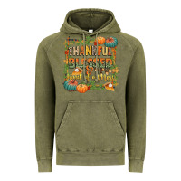 Vintage Olive thankful blessed and kind of a mess Vintage Hoodie - CowGirlArtShop