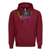 Burgundy spooky mama Zipper Hoodie - SublimationCraftShop