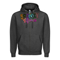 Charcoal Heather spooky mama Zipper Hoodie - SublimationCraftShop
