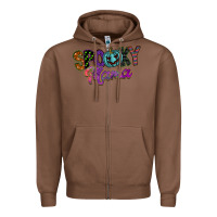 Chestnut spooky mama Zipper Hoodie - SublimationCraftShop