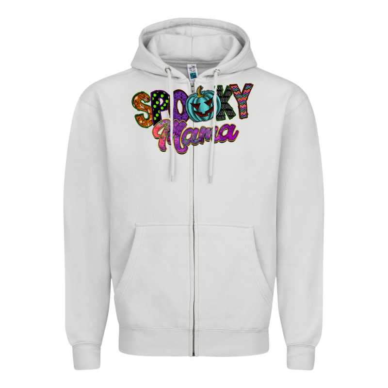 Spooky Mama Zipper Hoodie by SublimationCraftShop | Teevron