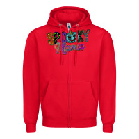 Red spooky mama Zipper Hoodie - SublimationCraftShop