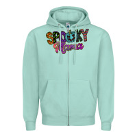 Seafoam spooky mama Zipper Hoodie - SublimationCraftShop