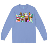 Colony Blue Easter coffee cups Easter Day Long Sleeve Tee - CowGirlArtShop