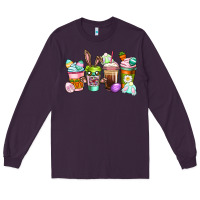 Plum Easter coffee cups Easter Day Long Sleeve Tee - CowGirlArtShop