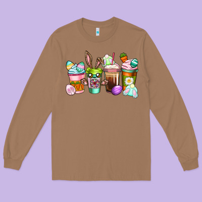 Easter Coffee Cups Easter Day Long Sleeve Tee Designed By Cowgirlartshop