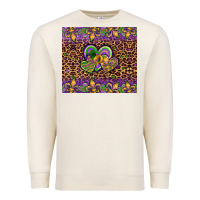 Sandshell mardi gras fleur de lis hearts leopard glitter Premium Sweatshirt - Artiststas