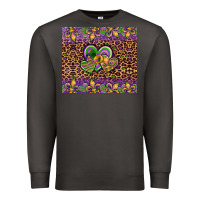 Smoke mardi gras fleur de lis hearts leopard glitter Premium Sweatshirt - Artiststas