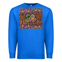 True Royal mardi gras fleur de lis hearts leopard glitter Premium Sweatshirt - Artiststas