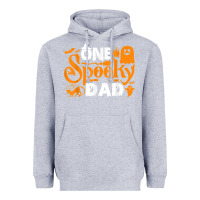 Heather Grey one spooky dad funny cat boo dad halloween costume design t shirt Heavyweight Hoodie - minhPixels