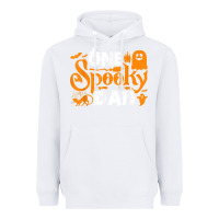 White one spooky dad funny cat boo dad halloween costume design t shirt Heavyweight Hoodie - minhPixels