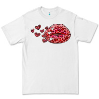 White kiss with leopard and hearts Premium Tee - RanaPortraitStore