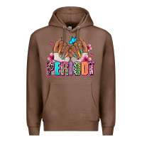 Chestnut Periodt afro woman nail art Premium Hoodie - RanaPortraitStore