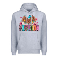 Heather Grey Periodt afro woman nail art Premium Hoodie - RanaPortraitStore