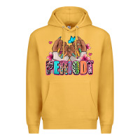 Mustard Periodt afro woman nail art Premium Hoodie - RanaPortraitStore