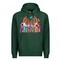 Sports Green Periodt afro woman nail art Premium Hoodie - RanaPortraitStore
