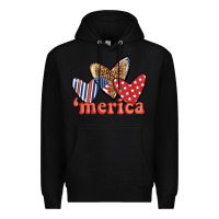 Black merica 4th of july hearts Premium Hoodie - BundleAndBundleShop