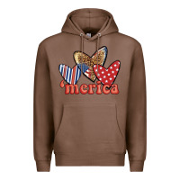 Chestnut merica 4th of july hearts Premium Hoodie - BundleAndBundleShop