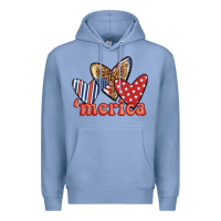 Colony Blue merica 4th of july hearts Premium Hoodie - BundleAndBundleShop