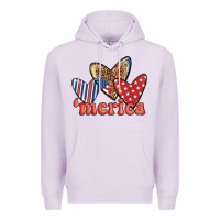 Lilac merica 4th of july hearts Premium Hoodie - BundleAndBundleShop