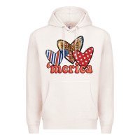 Pale Pink merica 4th of july hearts Premium Hoodie - BundleAndBundleShop